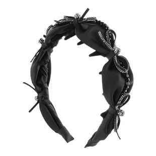 弗弗西FFX[天鹅湖畔]高级感高颅顶齿梳发箍女黑色蝴蝶结轻奢发饰