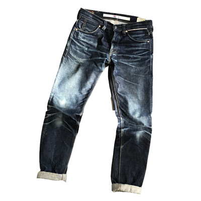 丹宁中国总代日本低腰锥形牛仔裤