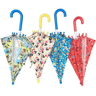 【日本单】儿童雨伞透明宝宝小孩学生公主幼儿园超轻长柄男女小童