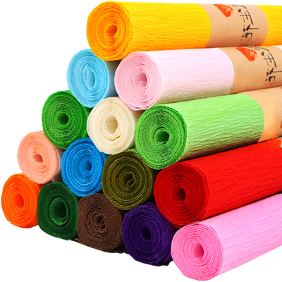 彩色皱纹纸手工花材料皱褶纸纸花