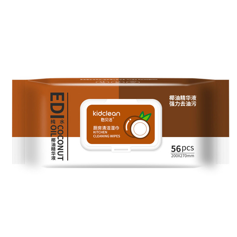 憨贝洁厨房湿巾56抽加厚珍珠纹