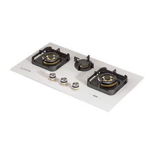 德国mokfir默克菲尔三眼燃气灶天然气炉灶家用灶具嵌入式三头白色