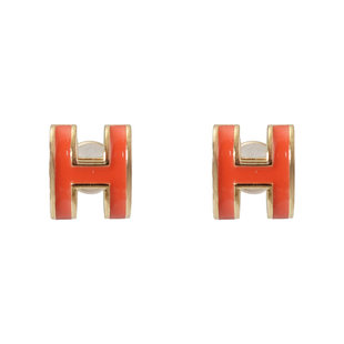 珐琅字母H耳钉2026新款爆款高级感小香风复古耳环女轻奢金属耳饰