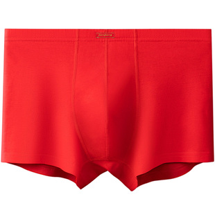 健将本命年男士红内裤男生纯棉平角大红色四角短裤属马年结婚男款