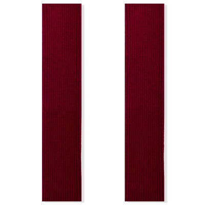 红色保暖复古羊毛小腿堆堆袜套