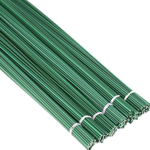 DIY手工花杆2号花径玫瑰花束棒绿细铁丝花艺丝网带花枝手工材料包