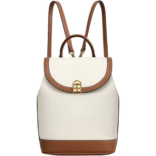 金惠允同款双肩包女士通勤真皮2025新款时尚背包女设计感小众小包