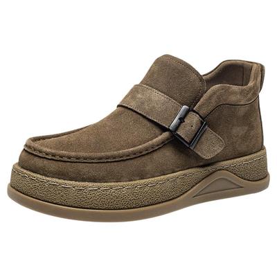 雪地靴男冬季一脚蹬厚底休闲防寒保暖加绒加厚皮毛一体豆豆乐福鞋