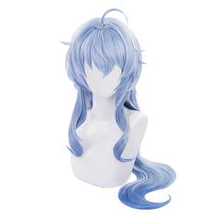 三分妄想原神cos甘雨假发蓝色渐变大波浪王小美椰羊假毛双色可选