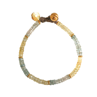 Bohemian Rhapsodie半宝石手链镀金彩色碧玺海蓝宝复古波西米亚风