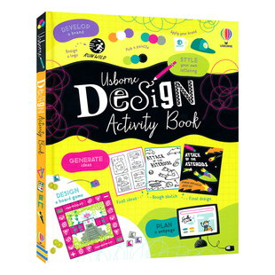 Usborne Design Activity Book 尤斯伯恩 创意设计活动书 儿童艺术 主题丰富 英文原版进口儿童图书