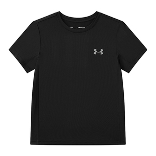 安德玛童装2025新款儿童速干T恤套装夏季男女童户外运动短袖上衣