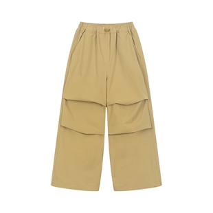 【商场同款】马拉丁童装裤子秋装女童大童时髦抽绳户外降落伞裤