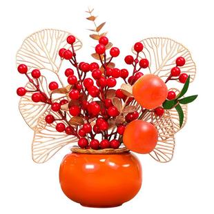 柿柿如意插花摆件公司庆典场景气氛布置用品开业大吉店铺乔迁装饰