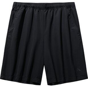 安踏百搭梭织短裤男士夏季冰丝防泼水休闲运动裤宽松透气五分裤子