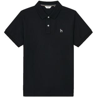 【凉感】Hazzys哈吉斯夏季抗菌运动短袖POLO衫T恤纯色上衣男