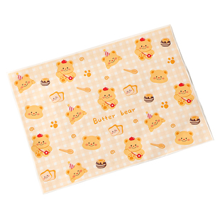 三明治包装纸袋食品级专用的可微波汉堡防油饭团三文治黄油盒小熊