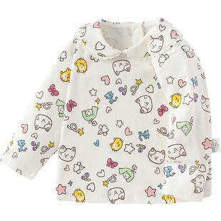 巴拉巴拉童装宝宝上衣婴儿长袖t恤女童衣服可爱萌趣甜美翻领萌趣