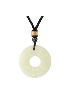 和田玉吊坠双面貔貅玉坠项链女款