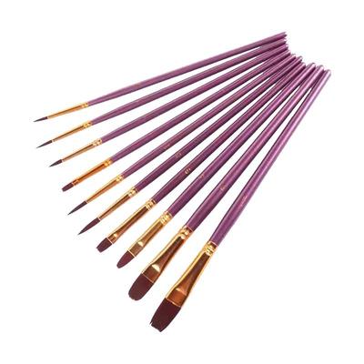 尼龙毛水粉画笔 丙烯水彩颜料美术狼毫画笔 扇形笔油画勾线笔排笔