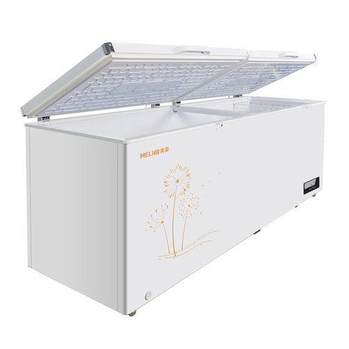 美菱一级节能单温家商用卧式冰柜超低温全速冷冻雪柜