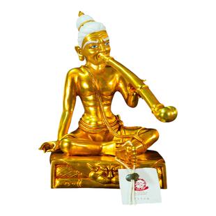欧斯特全鎏金《帕当巴桑杰尊者》室内家用《帕当巴·桑杰》铜像