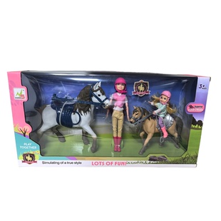 出口公主娃娃与骑马套装玩具仿真牧场场景玩具围栏摆件horse set