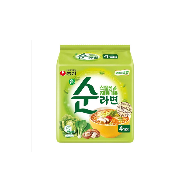 韩国直邮农心纯蔬菜拉面5袋装