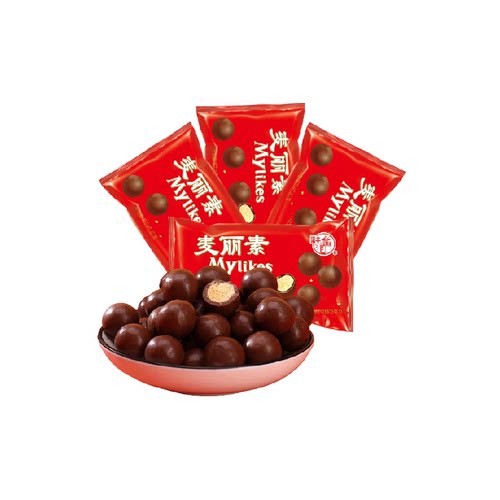 梁丰麦丽素巧克力豆80g*4包童年怀旧休闲零食糖果儿童解馋小吃