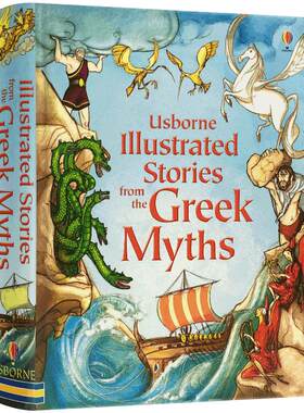 英文原版绘本Illustrated stories from the Greek myths古希腊神话故事合集Usborne尤斯伯恩学生英语课外阅读读物全彩插画版