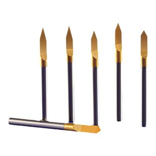 威特3.175钛涂层金属平底尖刀金属雕刻刀数控雕刻机刀头cnc刻字刀