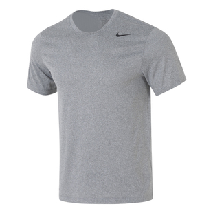 茵特丨NIKE耐克速干T恤男装官方正品男士夏季新款灰色运动短袖男