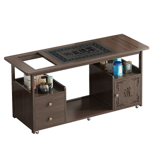 移动茶台烧水壶一体阳台小茶桌椅组合家用茶水柜非实木茶车茶边几