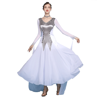 沧海白珍珠国标舞以琳飞儿演出服