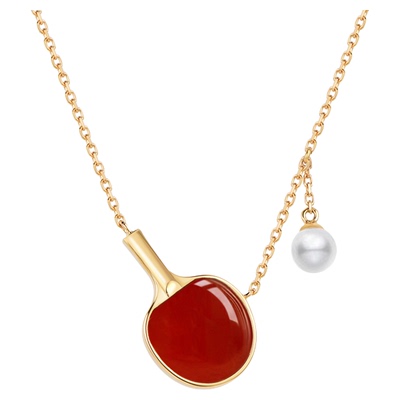 梵誓乒乓球项链女小众首饰饰品