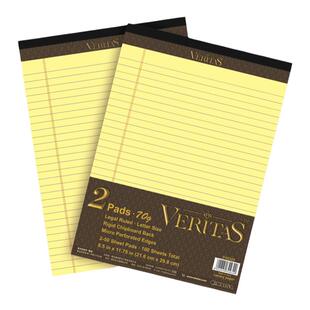 Kaisa维塔斯VERITAS加厚美式A4拍纸本大本白黄办公笔记本可撕