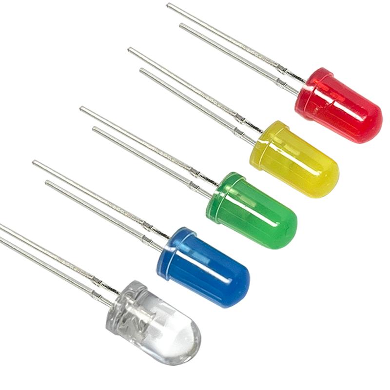 3/5mm小灯泡3V高亮led灯珠发光二极管草帽电源插座排插LED指示灯