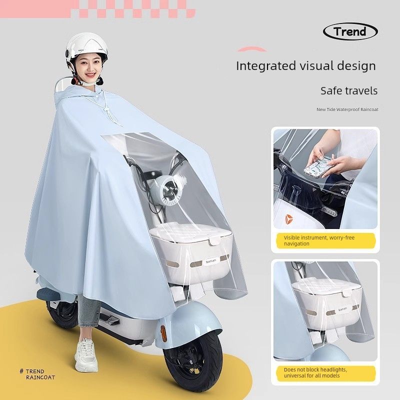雨衣电动电瓶车女长款全身防暴雨成人外穿单人自行车专用雨披