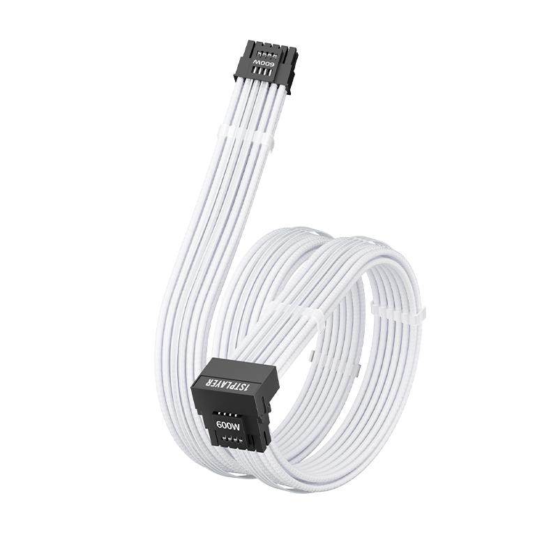 首席玩家FM2双90度模组线ATX3电脑电源定制线50807090白色12V2X6