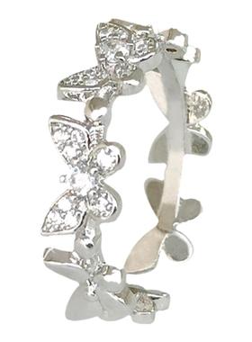 高级感超闪锆石戒指开口韩国保色