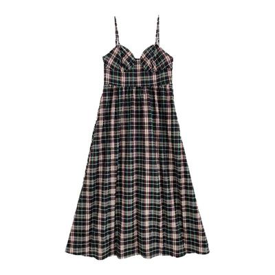 日本直邮日潮 GRL 格子图案喇叭吊带连衣裙gn241修身针织尼龙