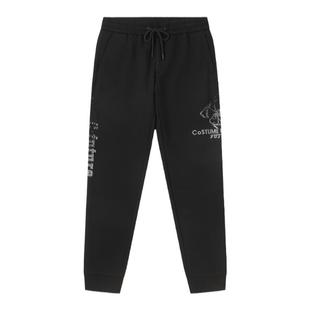 CNC男装奥莱烫钻渐变图案LOGO休闲长裤男轻奢百搭裤子