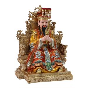 新款树脂神像铜彩玉帝王母像