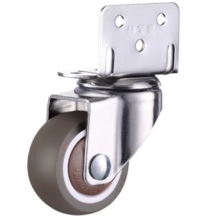 L型花架万向脚轮子婴儿床橡胶家具夹板书桌滑轴承带刹拖板车静音