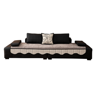 沙发垫四季通用轻奢高级感雪尼尔盖布巾皮沙发专用固定防滑坐垫子