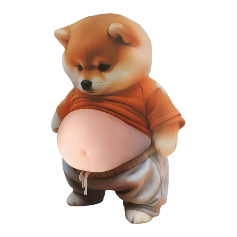 柴犬立体门把手防撞贴