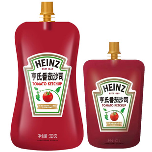 亨氏0脂肪番茄酱番茄沙司320g家用挤压袋小包装薯条披萨手抓饼酱