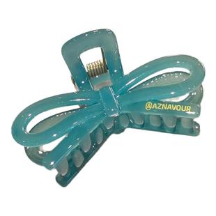 韩国进口发饰AZNAVOUR/AZ立体6cm彩色蝴蝶结发抓抓夹半抓鲨鱼夹