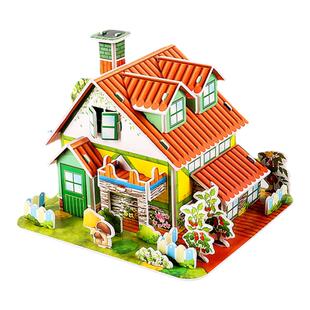 加大加厚3D立体拼图模型儿童益智手工纸质DIY拼装拼插亲子玩具