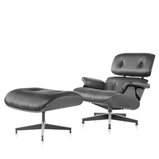 MOREDUO/现代休闲客厅沙发椅全真皮伊姆斯躺椅eames lounge chair